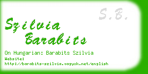 szilvia barabits business card